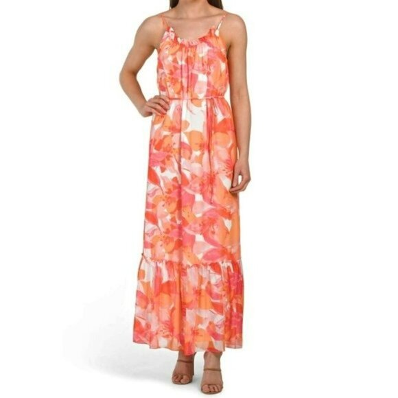 Nicole Miller Dresses & Skirts - NWT Nicole Miller Women's Floral Print Chiffon Tiered Maxi Dress